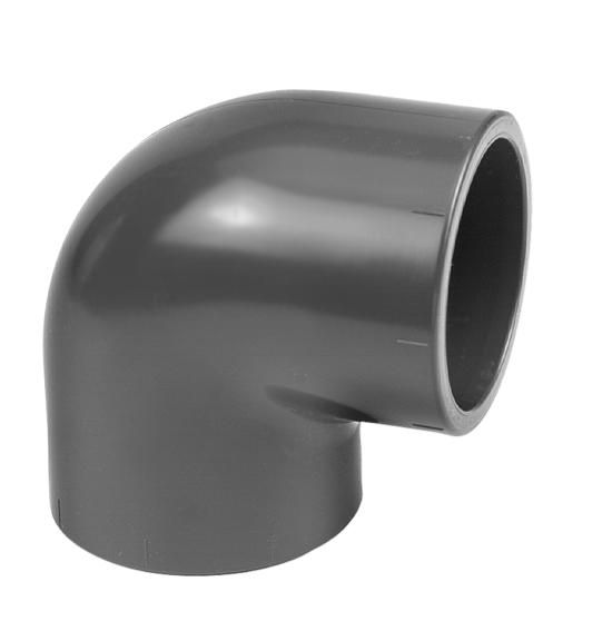 VDL PVC verloopknie 63 x 63/50 PN10 90 graden