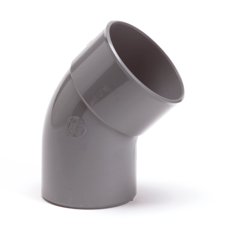 PVC bocht 45 graden 75 mm (mof/spie- lijm)