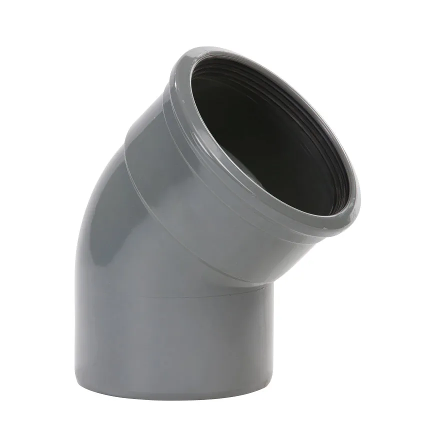 PVC bocht 45 graden 125 mm SN4 (manchet/spie)