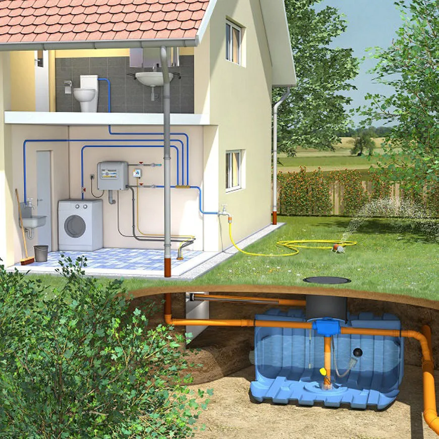 Regenwater hergebruiksysteem woning - 5000 liter  Regenwater hergebruiksysteem woning - 5000 liter