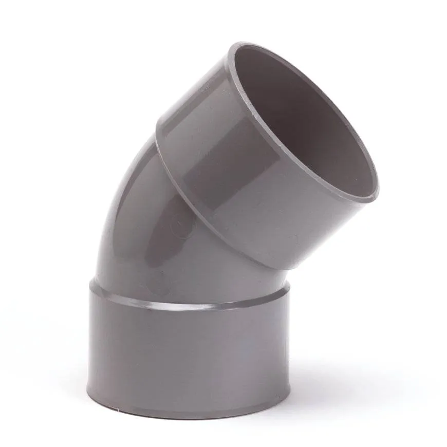 PVC bocht 45 graden 110 mm (mof/mof -lijm)
