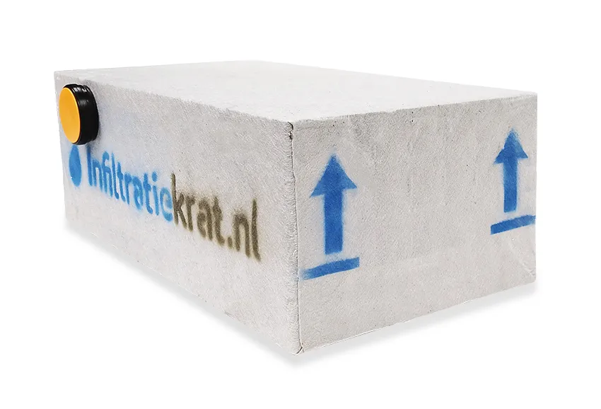 Infiltratiekrat 300 liter standaard - 120 x 60 x 40 cm | 2 x 125 mm, ITK Infiltratiekrat 300 liter standaard - 120 x 60 x 40 cm | 2 x 125 mm, ITK