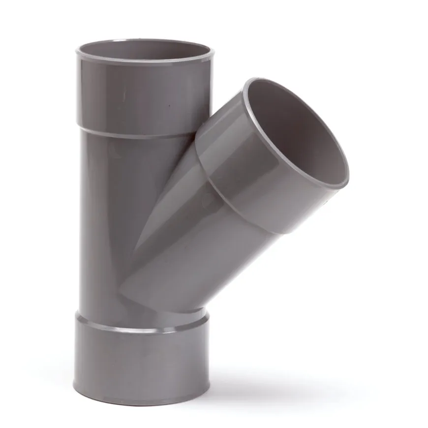 PVC T-stuk 45 graden 40 mm (mof/mof - lijm)