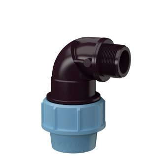 Tyleen knie x buitendraad 25 mm x 1", Unidelta Tyleen knie x buitendraad 25 mm x 1", Unidelta