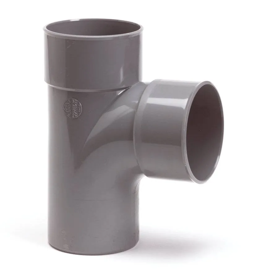 PVC T-stuk 88 graden 110 mm (mof/spie - lijm)